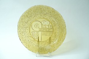 Jubilee glass platter - Sahara - 90 years of HSG Hortensja - J.S. Drost - HSG Ząbkowice