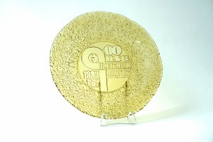 Jubilee glass platter - Sahara - 90 years of HSG Hortensja - J.S. Drost - HSG Ząbkowice