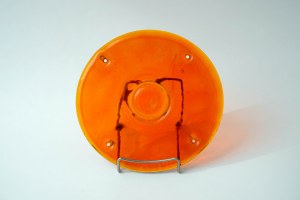 Glass medallion - orange - HSG Ząbkowice