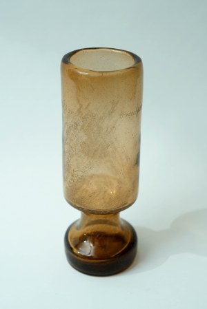 Glass vase with dedication - ,,Kamionka'' Lysa Gora