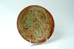 Ceramic decorative platter - A. Trzaska - Friendship