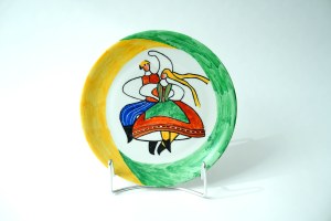 Porcelain decorative platter - Walbrzych - H. Maliszewska and J. Trzebski - Piotrkow