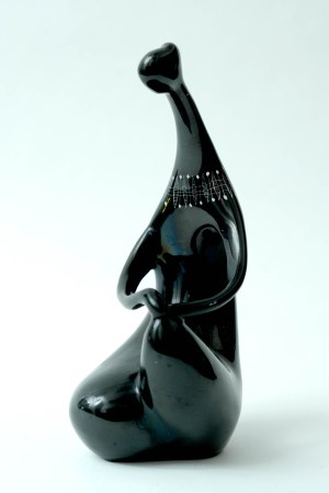 UNIQUE, Porcelain figurine - Woman squatting - WAWEL