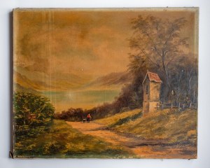 AUTHOR UNKNOWN, Landscape with shrine, 19th-20th century