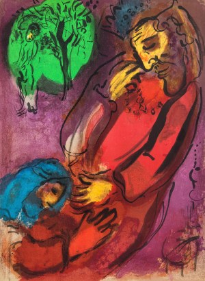 Marc Chagall (1887-1985), David and Absalom (double-sided lithograph), 1956.