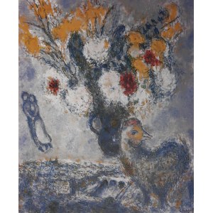 Marc Chagall (1887-1985), Bukiet kwiatów i para