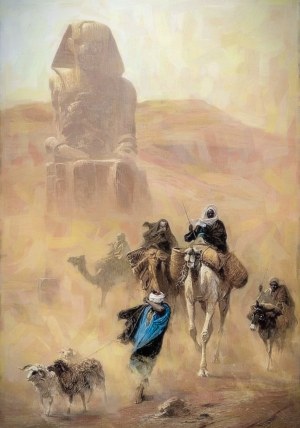 Andrzej Andrychowski (b.1959), Sandstorm over Thebes