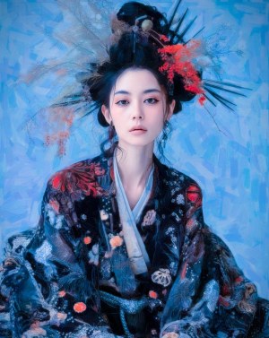 Andrzej Andrychowski (b.1959), Portrait of an Asian Woman