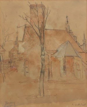 Leopold Gottlieb (1879-1965), Landscape with church