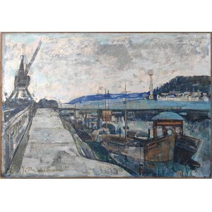 Joseph Pressmane (1904-1967), Port rzeczny - Creil, 1958