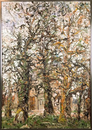 Włodzimierz Zakrzewski (1916-1992), Trees (Warsaw - Bielany, in front of the church), 1971