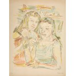 Oskar Kokoschka (1886-1980), Dwie dziewczynki z gołębiem, 1956