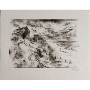 George Grosz (1893-1959), Chmury burzowe - Przylądek Cod, 1949