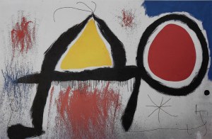Joan Miro (1893-1983), A figure before the sun