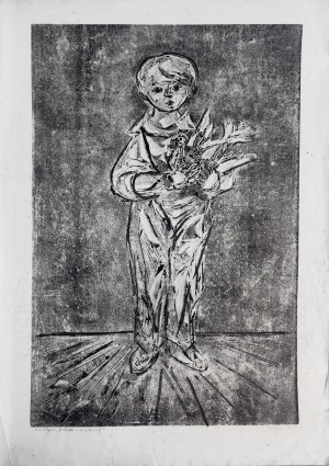 Janina Kraupe (1921-2016), Child with a Dove II, 1953