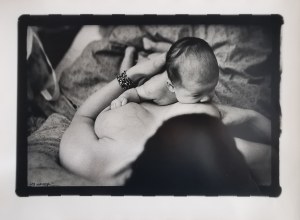 Jan Saudek (b.1935), Ali feeds her Baby, 1975
