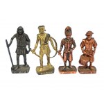 Set of vintage metal soldiers, 1990s.