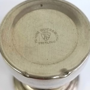 Revere Silversmith silver salt cellar, USA
