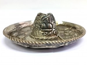 Silver sombrero ashtray (825), Mexico