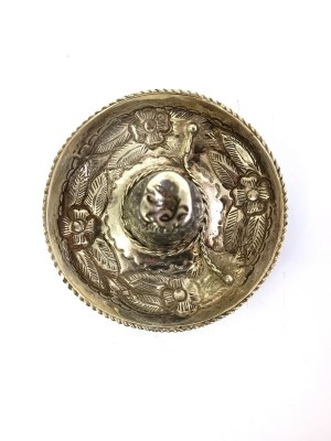 Silver sombrero ashtray (825), Mexico