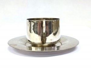 Art Déco silver-plated teacup, France