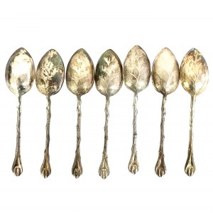 Set of silver-plated mocha spoons