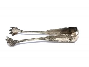 Silver-plated sugar tongs