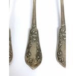 Zestaw posrebrzanych sztućców Art Nouveau, Francja