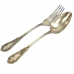 Art Nouveau silver-plated cutlery set, France