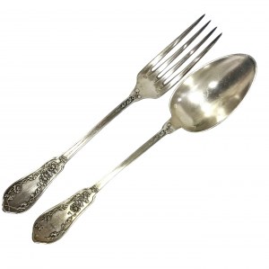 Art Nouveau silver-plated cutlery set, France