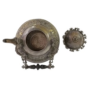 Silver-plated tea pot, Société de Choubersky, France, 19th century.