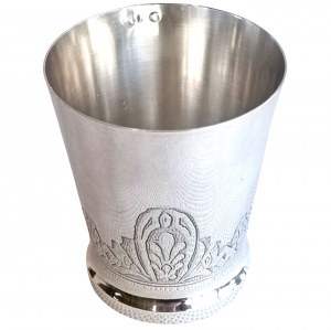 Silver-plated cup in new silver, France