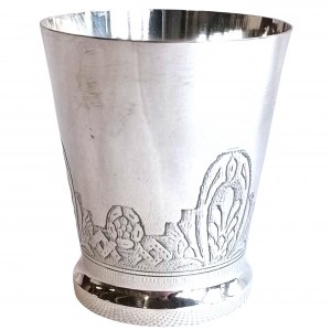 Silver-plated cup in new silver, France