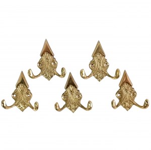 Set of decorative brass hangers