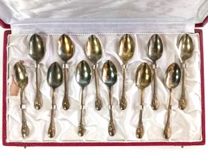 Set of silver-plated mocha spoons