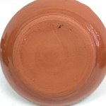 Zestaw ceramicznych kieliszków do jajek vintage, model Pawie oczko z Trojana, Bułgaria