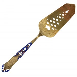 Silver enameled cake/cake spatula 
