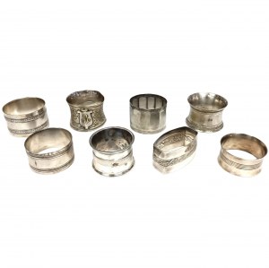 Set of silver-plated napkin rings