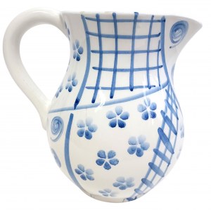 Decorative faience jug, hand-painted