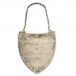 Silver guttergraph with dedication, 1958