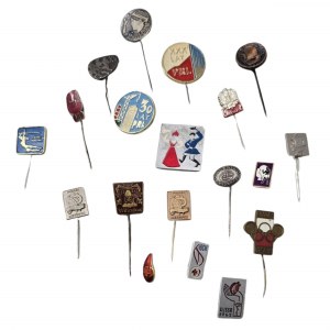 Set of vintage pins from different countries