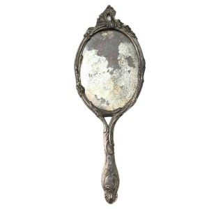 Hand held vintage advertising mirror, Paris