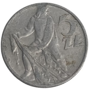 PRL coin 5 zloty Fisherman 1974