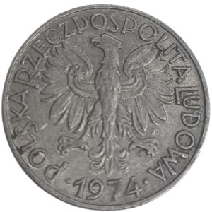 PRL coin 5 zloty Fisherman 1974
