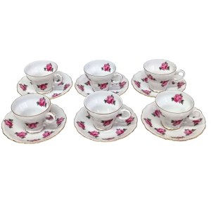 Set of six Cherry Blossom coffee/espresso cups, Japan