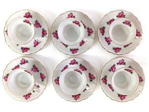Set of six Cherry Blossom coffee/espresso cups, Japan