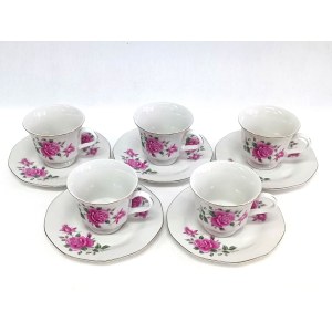 Ensemble de tasses et soucoupes en porcelaine, Hebei Porcelain