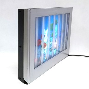Lamp in the form of an aquarium with swimming fish