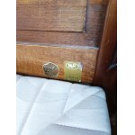 Komplet łóżko oraz para stolików nocnych vintage, Francja