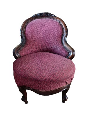 A pair of berger armchairs in the style of Louis Philippe